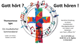 Am 11.07.2021 um 18.00 Uhr an St. Ägidius in Eckersdorf
